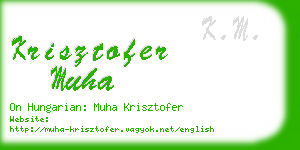 krisztofer muha business card